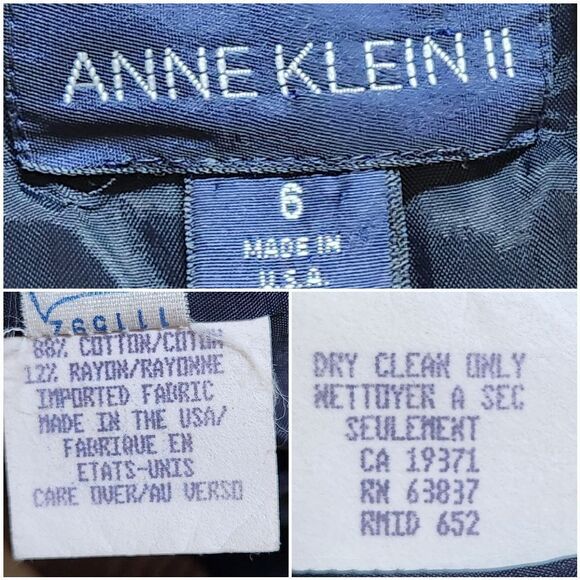 🔹️Vintage Anne Klein II Brown Pinstripe Button Front Sleeveless Vest Size 6 - Picture 11 of 11